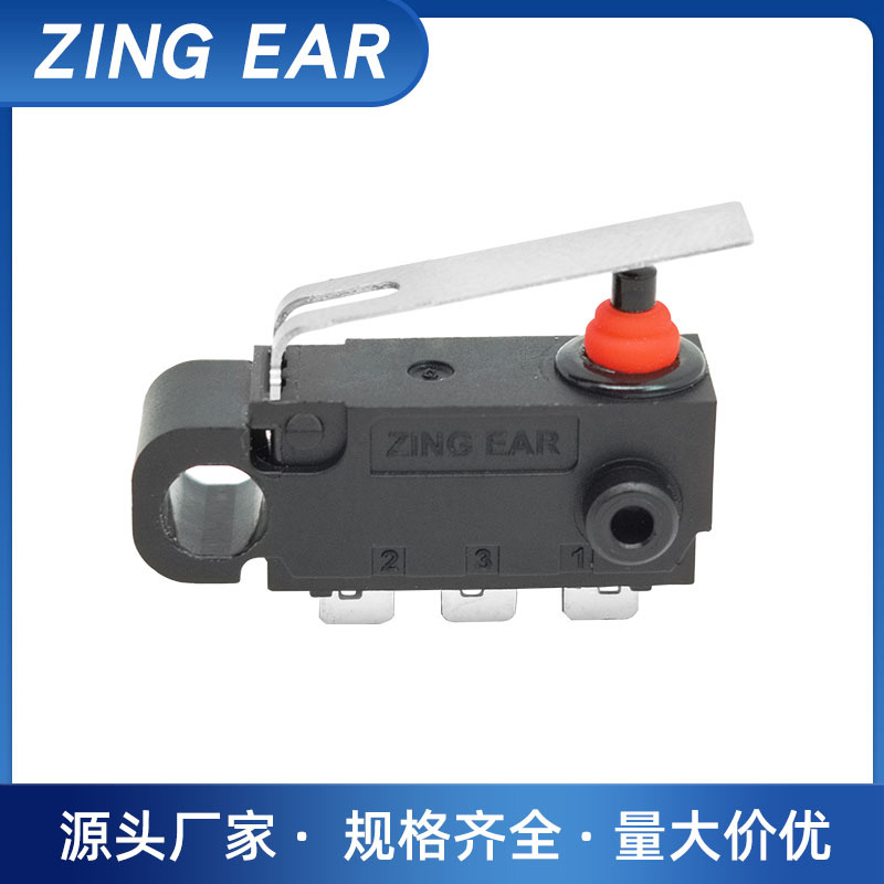 厂家供ZINGEAR汽车前滑移动门微动开关 车门把手防水微动开关三脚